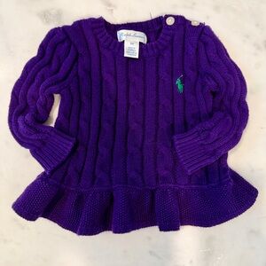 Ralph Lauren Rich Purple Knit Sweater
